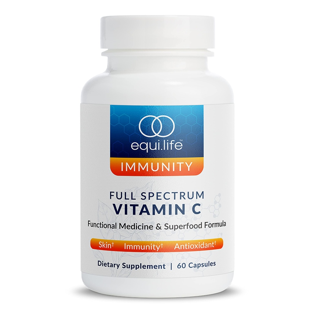 Equilife Polni spekter Vitamin C dodatek s Quercetin, Hibiscus, in Rutin, Rastlinski osnovi antioksidant Formula, Gluten Free, Soy in Mlečni, Ne GSO, enostaven za uporabo, 60 Kapsule