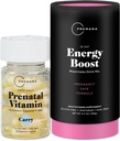 Premama Prenatal Vitamin Energy Boost Drink Mix & Prenatal Support Bundle, Omega 3, B Vitamini, DHA, Folat, 28 Servisi
