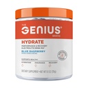Genius Brand Genius Hydrate - Elektrolitski dodatek za dnevno hidracijo - Kokosova voda - Sugar-free - 8 Essential Minerals & Nutrients - Non-GMO - Blue Raspberry - 50 Služabniki