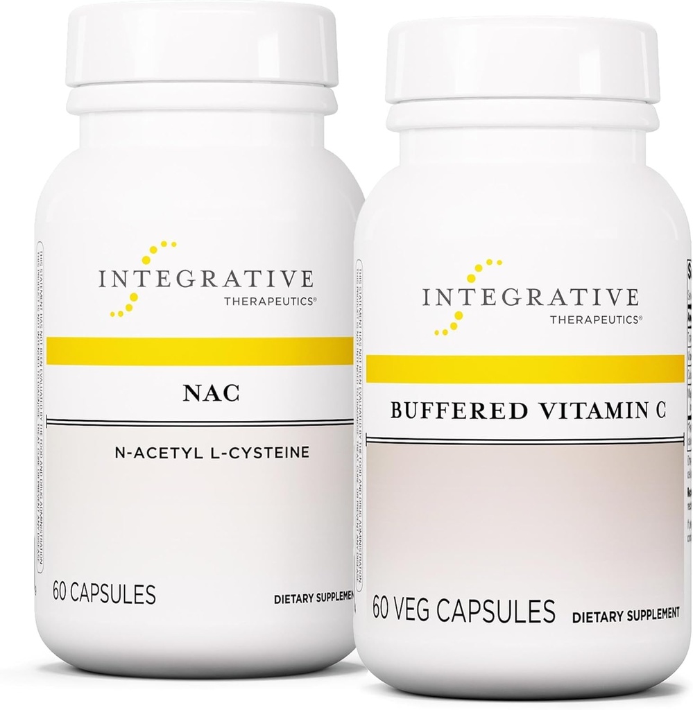 Integrativni terapevtski paketi s kapsulami vitamina C 1.000 mg, 60 veganskih kapsul in NAC, 60 kapsul – imunski dodatek z antioksidantno podporo* – podporna funkcija dihal in pljuč