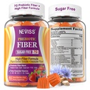 1Pack Fiber Gumies za odrasle s Psyllium Husk, 7G(Soluble + Netopna) Dnevna prebiotična Fiber z Inulin, FOS, Guar Gum, Multivitamini za vsakodnevno digestivno zdravje, Podpora za rednost Gut,Sugar Free