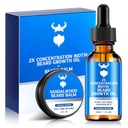 Bradavičasto rastno olje & Bradavičast balzam - Bradavičarka rastni komplet z 2X koncentracijo Biotin za moške, naravne sestavine z arganovim oljem, Jojoba olje in vitamin (Sandalwood)
