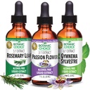 Botanični izbor pasijon, Rosemary Leaf, & Gimnema Sylvestre ekstrakti Bundele – Dnevno splošno wellness Kit za splošno dobro počutje (1 fl. Oz. vsak)