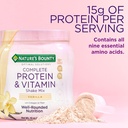 Naravni Bounty kompletni proteini in vitaminski stresanje mešamo s kolagenom in fibrom, vsebuje vitamin C za imuno zdravje, vanilija aromatizirana,1 funt (paket z 2)