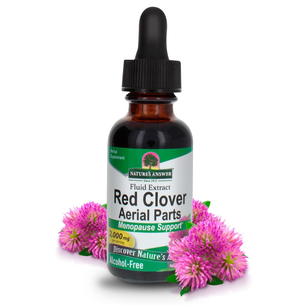 Narava odgovor Red Clover Extract 1 Ounce - brez alkohola, ženske Wellness, ženska podpora dodatek z dnevno Sevrings Extract, Košir, Gluten Free, Made in USA