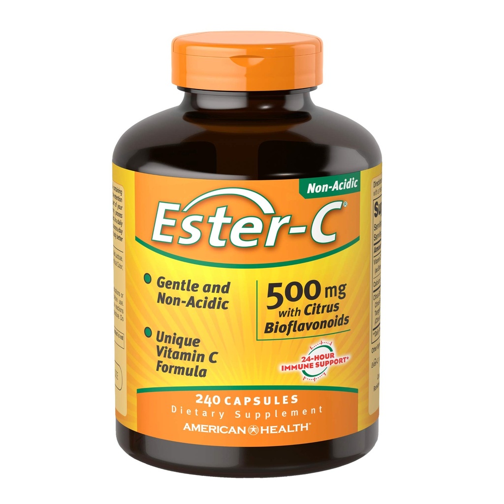 American Health Ester-Vitamin C z zdravilom Citrus Bioflavonoidi 500 miligrami 240 kapsul