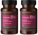 Elementi Vitamin B12 Metilkobalamin 5000 mcg - Normalna proizvodnja in presnova energije, Podpora imunskega sistema - 2 meseca dobave, Berry arome Lozenges, 65 število (Pack of 2)