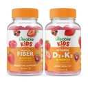 Življenjski Prebiotične Fiber Otroci + Vitamin D3 + Vitamin K2 Otroci, Gummies Bundle - Odlično degustacijo, Vitamin dodatek, Gluten brezplačno, GSO brezplačno, Žvečljivi Gummy