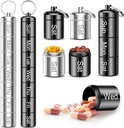 Tedenske tablete Organizator, QuwaYee Prenosljive majhne tablete Primer Keychain tablete Imetnik tablete za potovanje, 2 Pack Metal Pill Case Waterproof Daily Medicine tablete Organizator za vitamine, ribje olje, dodatek