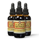 J.CROW'S® Lugol's Solution of Jodine 2% 2 oz (3 steklenice) – Premium Jodine & Kalijev jodid Tekočina, Gluten &, izvleček naravne Brine brez alkohola, brez iztekanja
