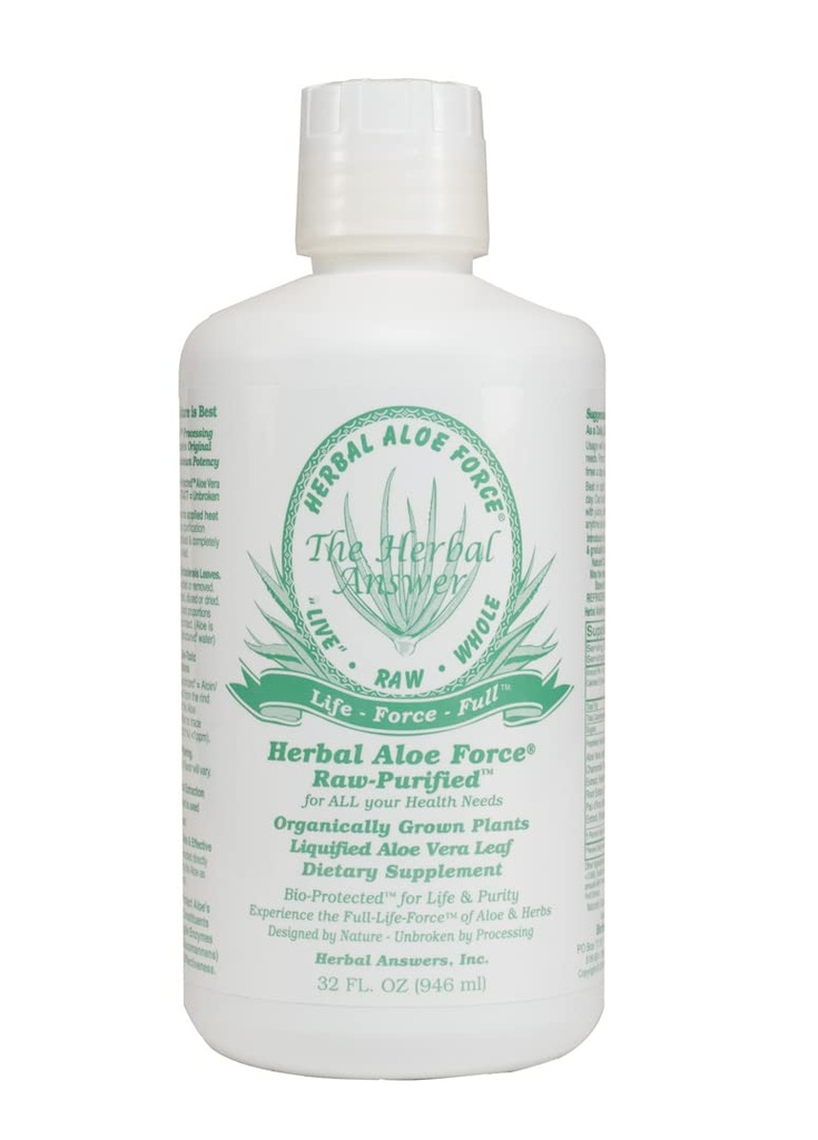 Zeliščni odgovori Zeliščni Aloe Force Aloe Vera in zeliščni prehranski dodatek, 32 fl oz