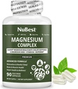 Magnezij Glicinat Chelate Complex z Albion Magnezijev Biglicinat Chelat, Vitamin B6 & BioPerin za kosti, mišice, naravni spanec, živčne funkcije, Brain Booster 