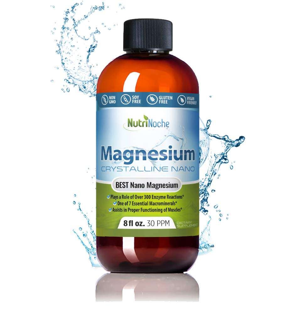 Tekoči Magnezij z NutriNoche– 99,99% Ultra Pure Crystalline Nano kapljice za največjo absorpcijo in biorazpoložljivost - Magnezij Glycinate Tekoča alternativa - Podpira spanje mirne energetske mišice Živci