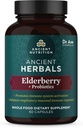 Starodavna prehrana Elderberry in probiotiki dopolnilo, antični zelišča črni jelen kapsule, Imunski sistem podpora, celoten prehranski dodatek, Gluten brezplačno, Paleo in Keto prijazno, 60 kapsule