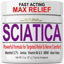 Sciatica Živčna krema - Največja moč Comfort krema za noge, roke, noge, prste, nazaj - naravna Ultra Jakost Arnica, MSM, Mentol, Pomirjujoče udobje, 2 Oz
