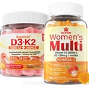 Brez sladkorja Vitamin D3 K2 Polnjeni žvečilni gumiji + multivitamin za ženske Gumije
