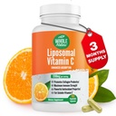 Liposomske tablete Vitamin C dopolnilo tablete 1200 mg - visoka absorpcija 180 veganske kapsule maščoba topen VIT C, največji jakostni imunski sistem in kolagen ojačevalec, sončnični lecitin