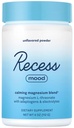 Recess Mood Powder, Umirjanje magnezijev L-treonate mešanica s pasijonsko cvetje, L-teana, elektroliti, Magnezij Calm Support Powder dodatek - Unflavored 28 Serving Tub