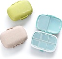 MEACOLIA 3 Pack 8 Compartments Travel tablet Organizer, Dnevne tablete Primer majhne tablete Škatla za žepno torbico, Prenosne tablete Kontejner Medicine Vitamin Organizer (Multi-Colored)