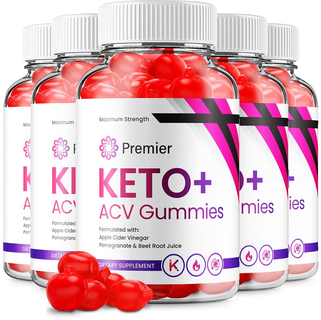 (5 paketov) Premier Keto ACV Gummies - Napredna Formula Premiere Keto Plus ACV Gummies Apple Cider Vinegar Premier ACV Dietary Supplement Ocene Moški Ženske (300 Gummies)