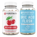 PUREFINITY Sečne kisline Flush & Cleanse Kapsule + Izvleček iz višnjeve pite Kapsule