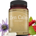 Zen Calm Stress Adrenal Podpora Dodatek Organic Adaptogene zelišča - Magnezij, B Vitamini, GABA & Več za podporo Natural Calm. Neumiljen. Ne-GMO (60 Veggie Caps)