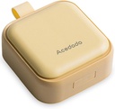Majhne tablete primeru, srčkan tablete Box - Aceda Travel Daily Pill Organizer, Prenosni Pretty tablet Container za Purse Pocket, Compact Medicine Imetnik za vitamine, ribje olje, dodatki, Rumena