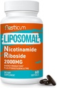 2000 MG Liposomski Nikotinamid Ribozidni dodatek s TMG & Pterostilbenom, Superior to niacinamid za energijo, imuniteto, odpornost na starost, 60 Softgels