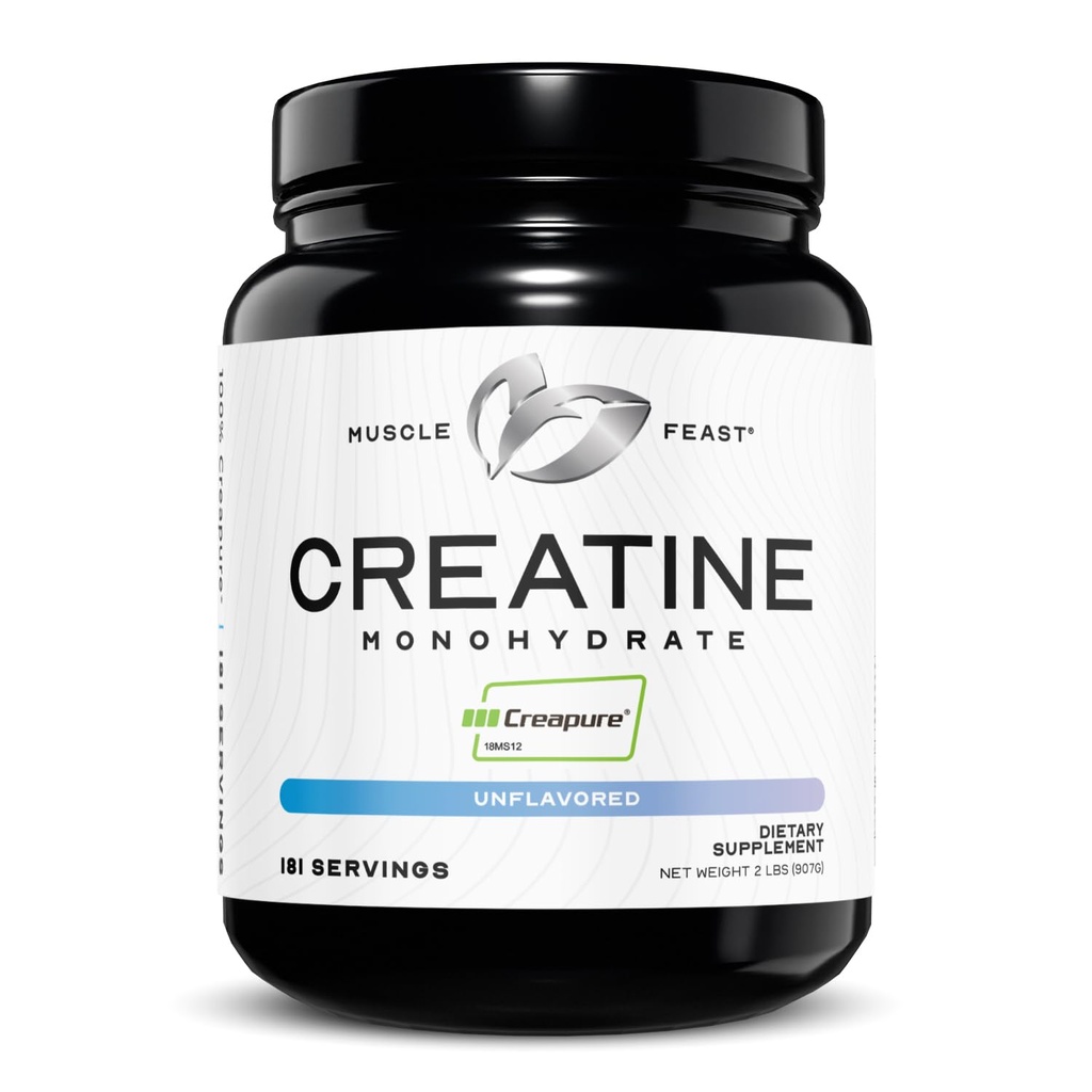 Mišična pojedina Kreatin monohidrat v prahu, Vegan Keto prijazno Gluten-free, Mass Gainer, Muscle Recovery Supplement in zaupanja vreden kreatin za mišično rast, Kreatin prašek, nearomatizirana, 2lb