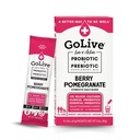 GoLive Prebiotic in probiotik za ženske, moške, otroke. Berry Granatno jabolko Sinbiotični prašek w/ L- glutamin, vitamin D3, elektroliti. Za zdravilo Gut Health, digescijo, presnovo, imunost 15- 50B CFU.