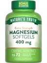Nature's Truth Magnesium | 400mg | 72 Softgels | Value Size | Extra Strength | from Magnesium Oxide | Non-GMO and Gluten Free Supplement