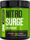 Jacked Factory NITROSURGE Pre Workout dodatek - Neskončna energija, Instant moč pridobi, Jasno Fokus & Intense črpalke - NO Booster & Močni Preworkout Energy Powder - 30 Servings, Sadni Punch
