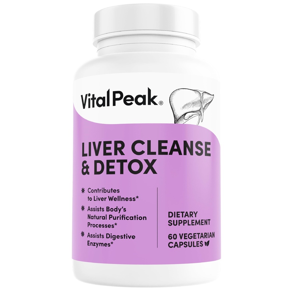 Jetrna čistila Detox & Popravila - Jetrna zdravstvena podpora dodatek - z mlekom osat, Berberine, pesa koren v prahu, Kurkuma, Ginger, Dandelion koren, Artichoke, grozdno seme ekstrakt & več - 60 kapsul