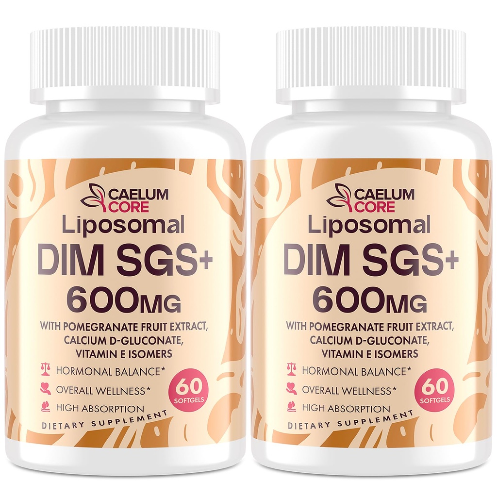 Liposomski DIM SGS dodatek - Hormonski dodatek za ženske in moške, Estrogen dopolnila vsebuje Sulforaphane Glucosinolate, Vitamin E, Pomegranate Sadje - Podpora Detox in antioksidant (2 paket)