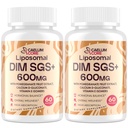 Liposomski DIM SGS dodatek - Hormonski dodatek za ženske in moške, Estrogen dopolnila vsebuje Sulforaphane Glucosinolate, Vitamin E, Pomegranate Sadje - Podpora Detox in antioksidant (2 paket)