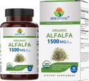 Brieofood Organic Alfalfa 1500mg, 45 Serving, vegetarijanec, Gluten brez, 90 vegetarijanske tablete