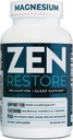 Nutrologija Zen Restore Magnezij dopolnilo, 400 mg Magnezijev malat na odmerek z vitaminom D3, L-teanin, spodbuja relaksacijo, regeneracijo mišic in nadledvično zdravje, visoka absorpcija dodatek, 30