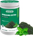 Land Art Organic Spirulina Extra Powder - metin okus - 100% Pure - 75 Serving - Superfood - Dober okus in dober vonj - 10% Bioaktivni klorofil - Močan vir antioksidantov