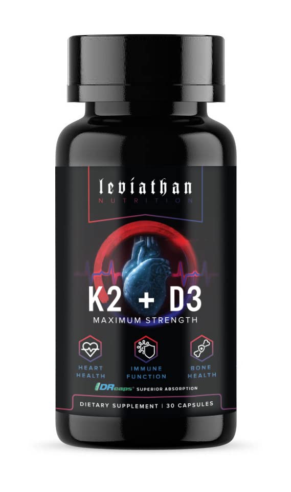 Leviathan Nutrition Vitamin D3 K2 2 v 1 Formula 