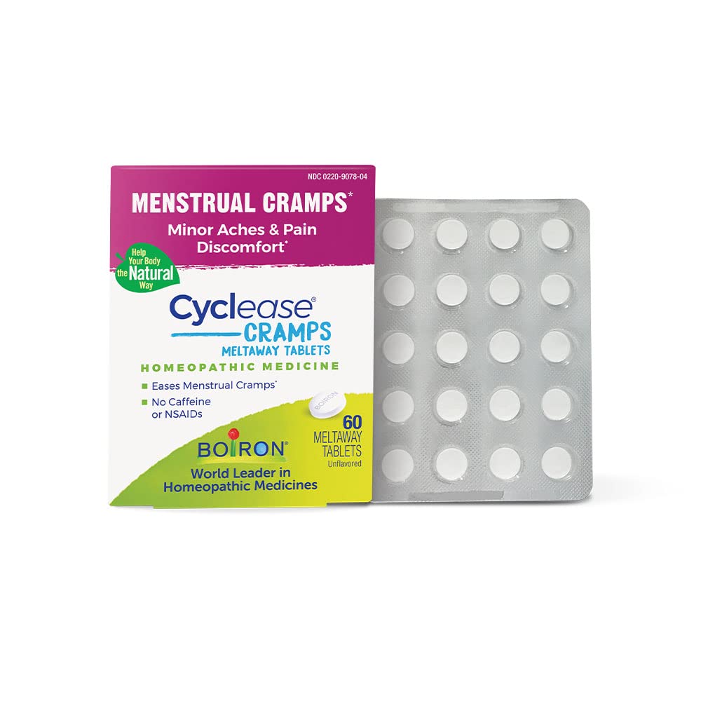 Boiron Cyclease Cramps tablete za lajšanje menstrualnih krčev, bolečine, in nelagodje - 60 Število