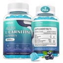 2 Pack Sugar Free Acetil L-karnitin Gumies, L-karnitin dodatek za ženske in moške, z vitaminom C & B12, ALCAR za energijo, Brain & Heart Health Support, Vegan, Non-GMO, 120 Count