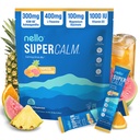 Nello Supercalm v prahu mešana mešanica, tropski tangerin, L Theanine, Ksm-66 Ashwagandha, magnezijev glicinat, vitamin D 3, dodatki za sprostitev in fokus, naravni, brez sladkorja, ne gensko spremenjeni organizmi, 20 Srvg