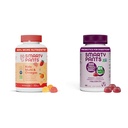 SmartyPants Kids Multivitaminski gumiji in probiotična imuniteta paket: Omega 3 ribje olje (EPA/DHA), Vitamin D3, C, Vitamin B12, B6, Prebavni in Imunski dodatek (30 dan dobave)