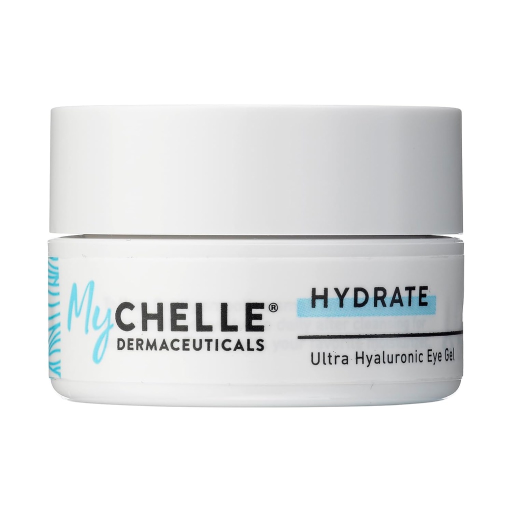 MyChelle Dermaceuticals Ultra Hyaluronic Eye Gel (0.45 Fl Oz) - Bogata hidracija za suho kožo z vegansko hialuronsko kislino, pomoč plump kožo in pomoč zmanjšati videz finih linij in gub
