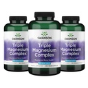 Swanson Triple Magnezium Complex - Mineral Supplement - Naravna podpora - Featuring Citrat, oksid in aspartat - (300 kapsul, 400mg vsak, 3 pakiranje)