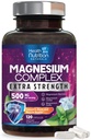 Magnezij kompleksne kapsule 500 mg z oksidom, glicinatom, malatom, citratom - visoko Absorpcijski kompleks kelirani magnezijevi minerali - za podporo zdravju mišic, kosti in srca - 120 kapsul