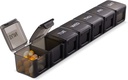 Organizator tablet XL Ekstra veliki tedenski in dnevni primeri tabletk za tablete/vitamin/ribje olje/dodatki (črna)