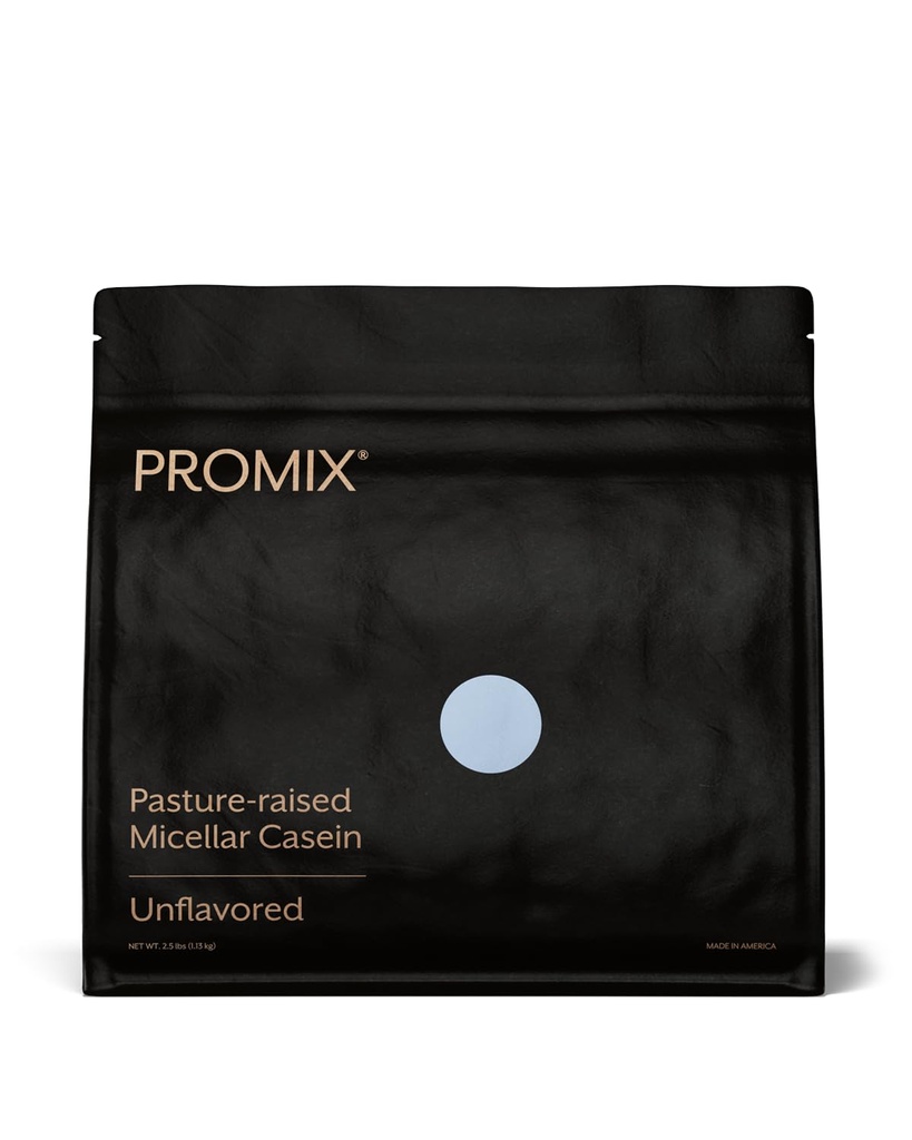 ProMix Nutrition Casein Protein Powder - Grass-Fed, Pasture dvignjen, počasno sproščanje Micellar Casein - Gluten-free - Unflavored, 2,5 funt (Pack of 1)