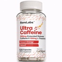 Razširjena release tablete kofeina + kofein L-teanin + Fokus & Energy Supplement + brez Jitters, No Crash + Natural - 120 kapsul