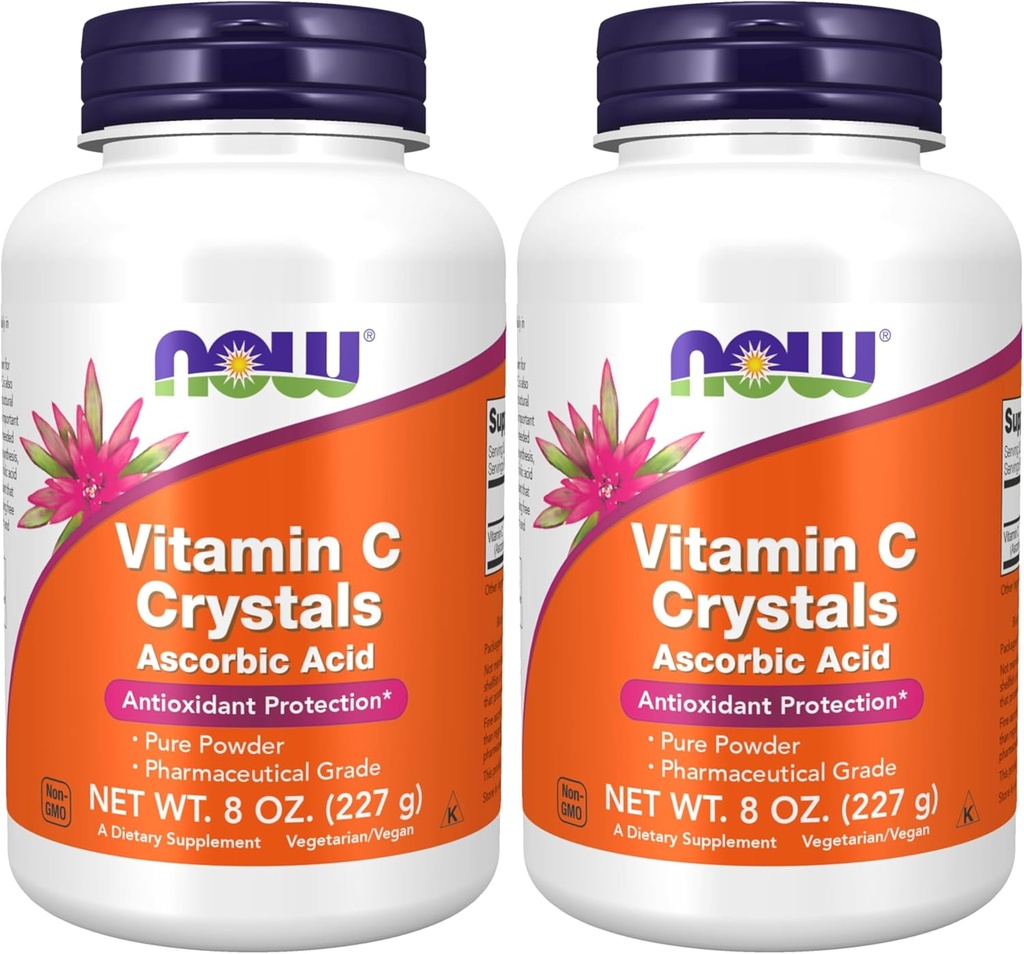 Zdaj dopolnila, Vitamin C kristali (Askorbinska kislina) Prašek, Antioksidant Zaščita*, 8-Ounce (Pack z 2)